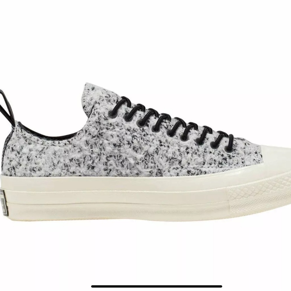 Converse Chuck Taylor 70 LO boucle wool white black sneaker mens 6.5 women’s 8.5